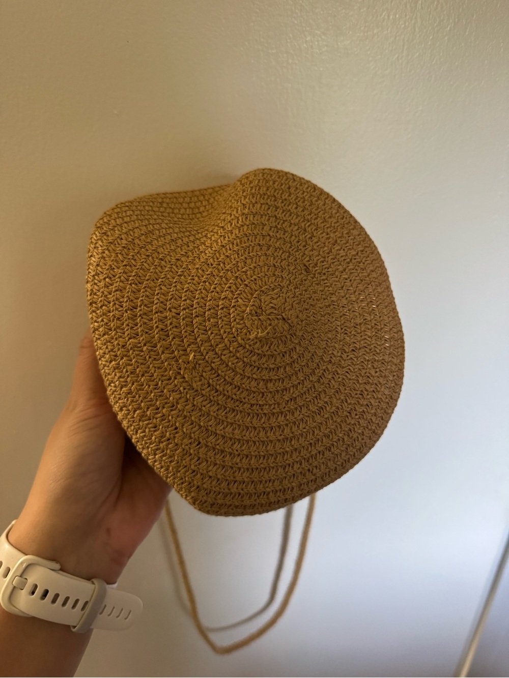 Tan Woven Round Crossbody Bag - Picture 4 of 4